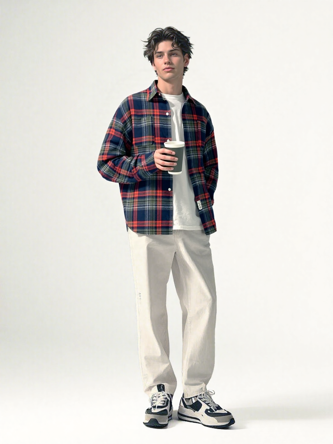 Sem - Męska Koszula w Kratę