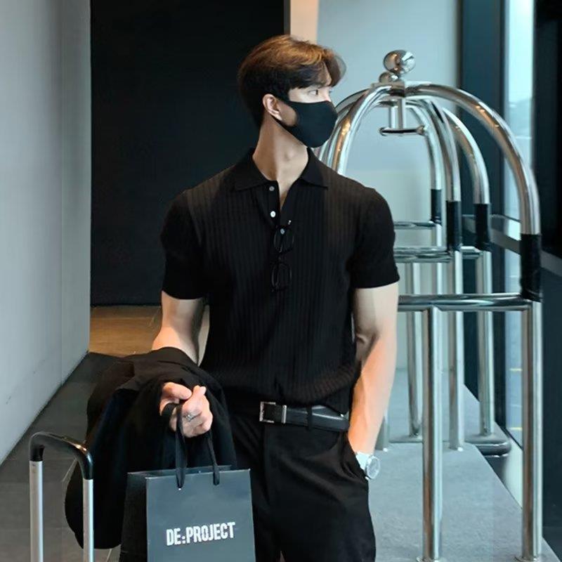 Kim - Koreańska Pasiasta Koszulka Polo