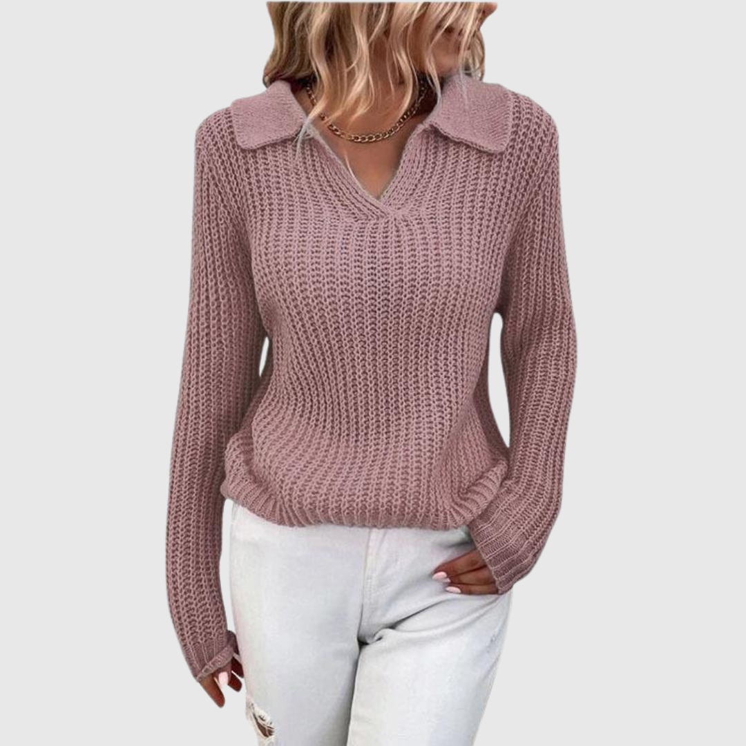 Sweter Mila — dekolt V, który wysmukla i dodaje klasy