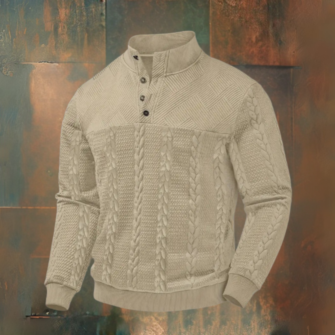 Yellowstone™ | Sweter półgolf z guzikami