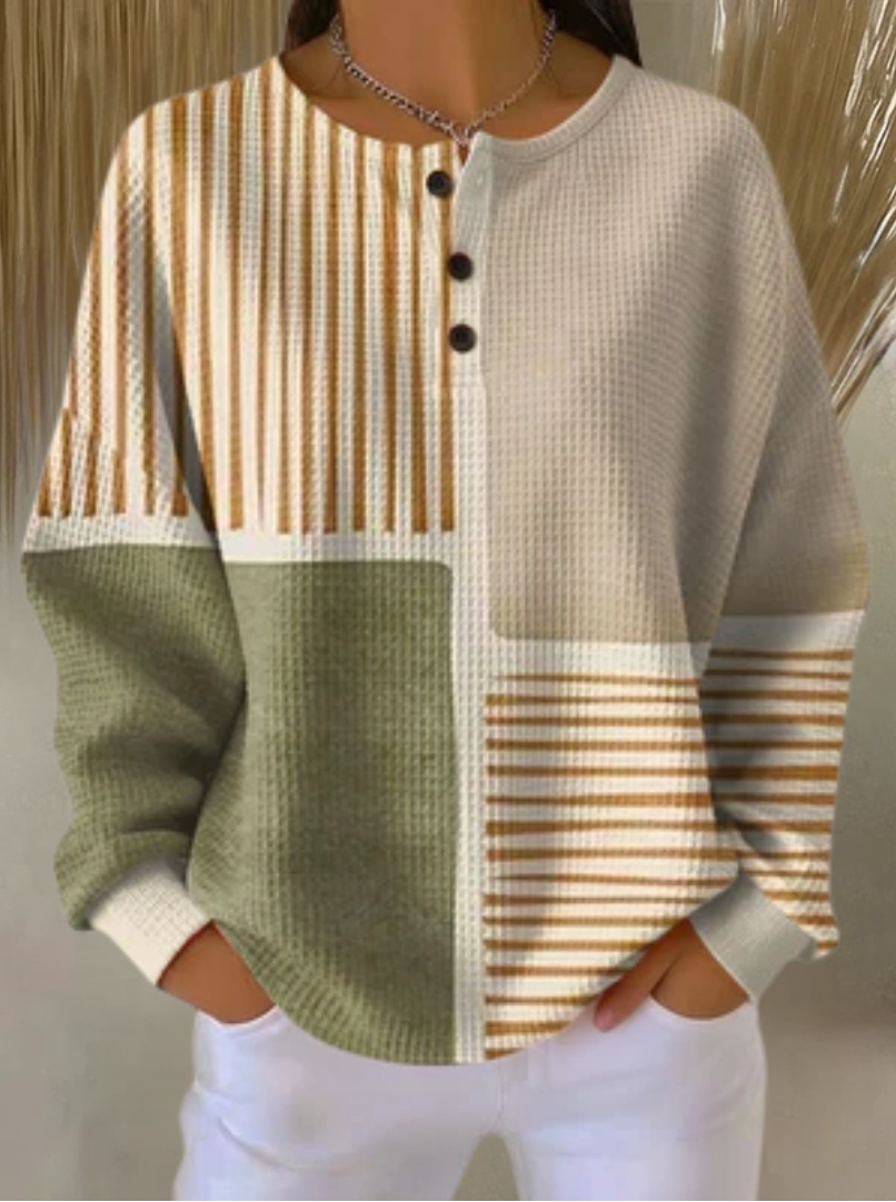 Anne | Przytulny Henley z Wafelkiem