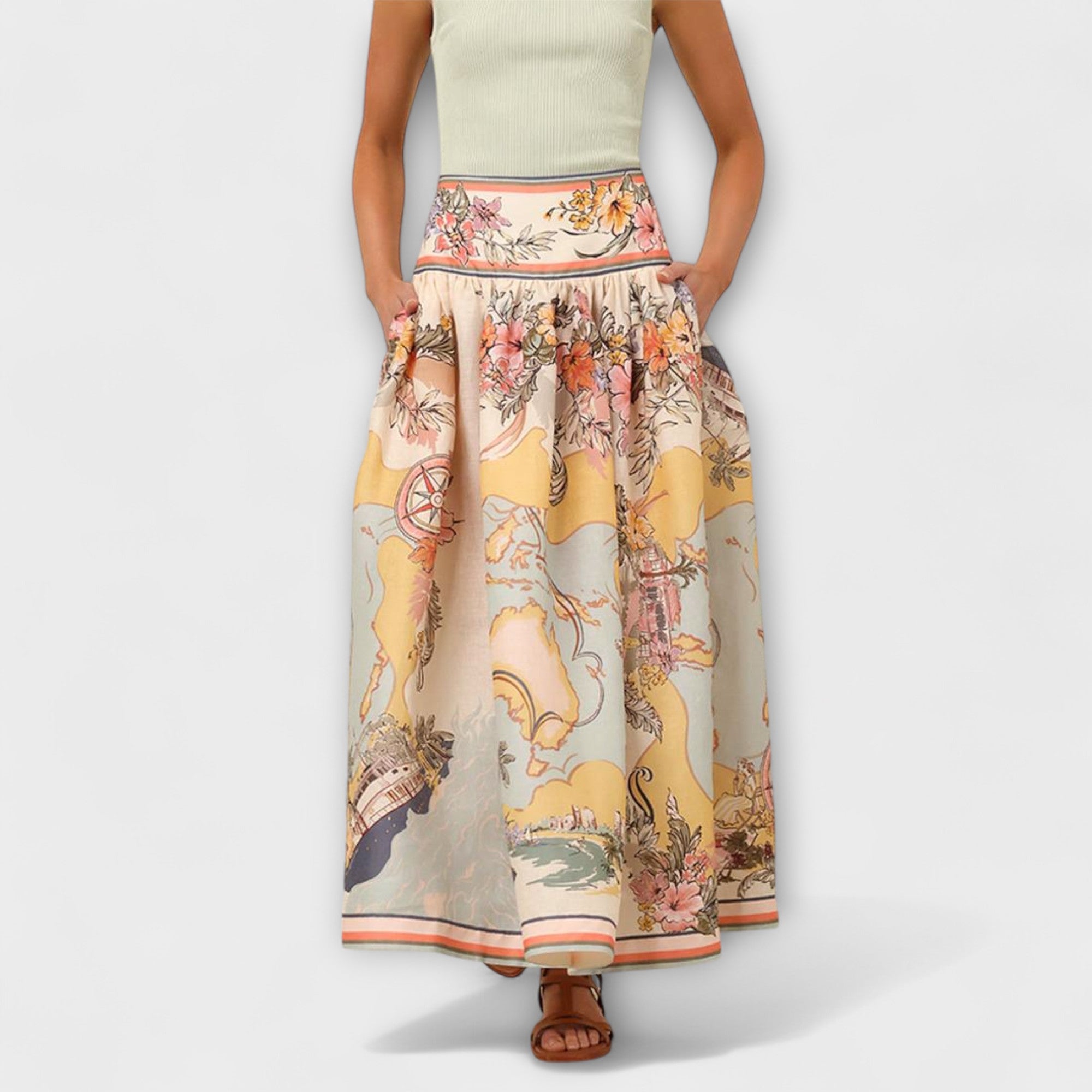 Melina – Elegancka spódnica midi dla kobiet