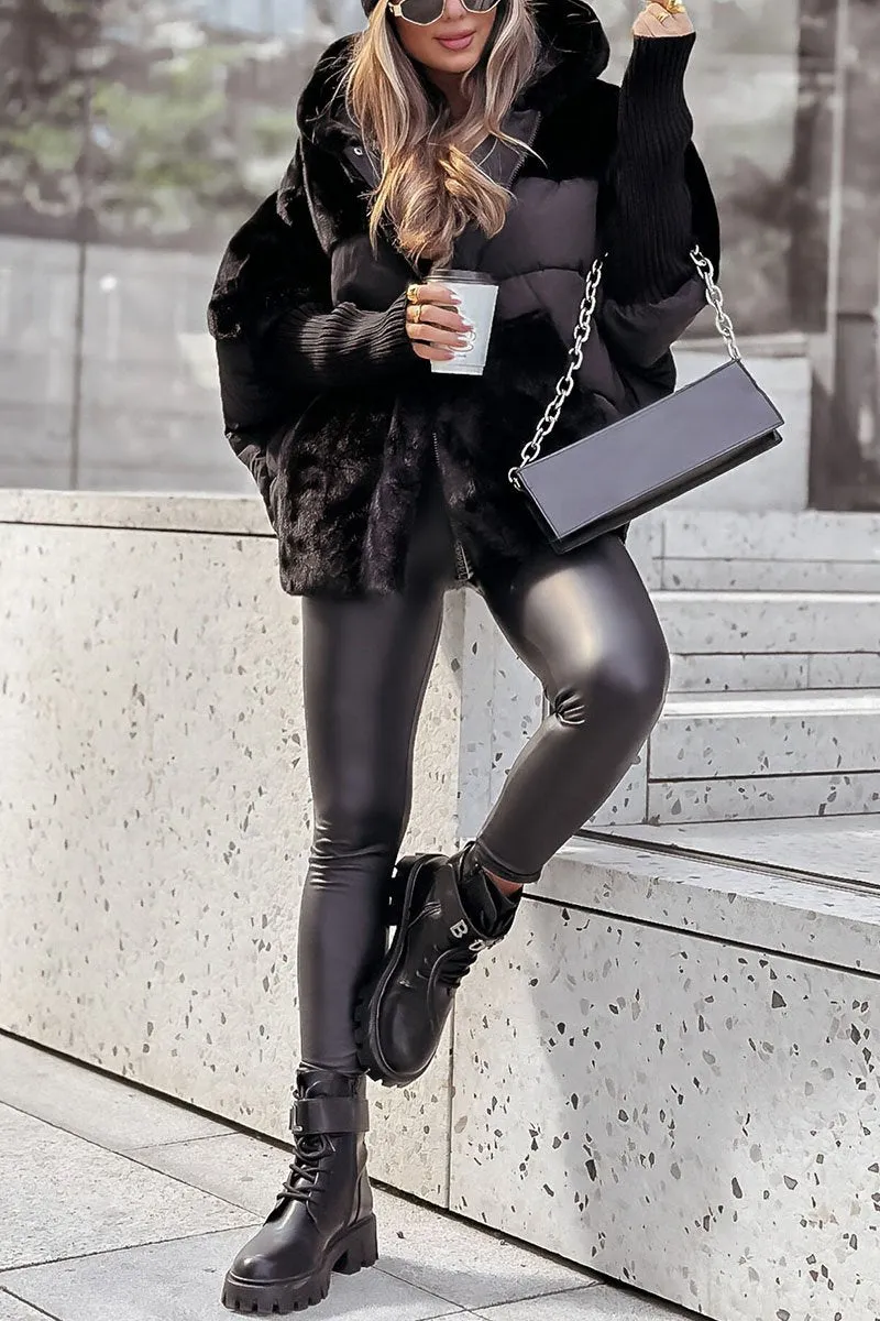 Ava – Elegancka pikowana kurtka z futerkiem Teddy