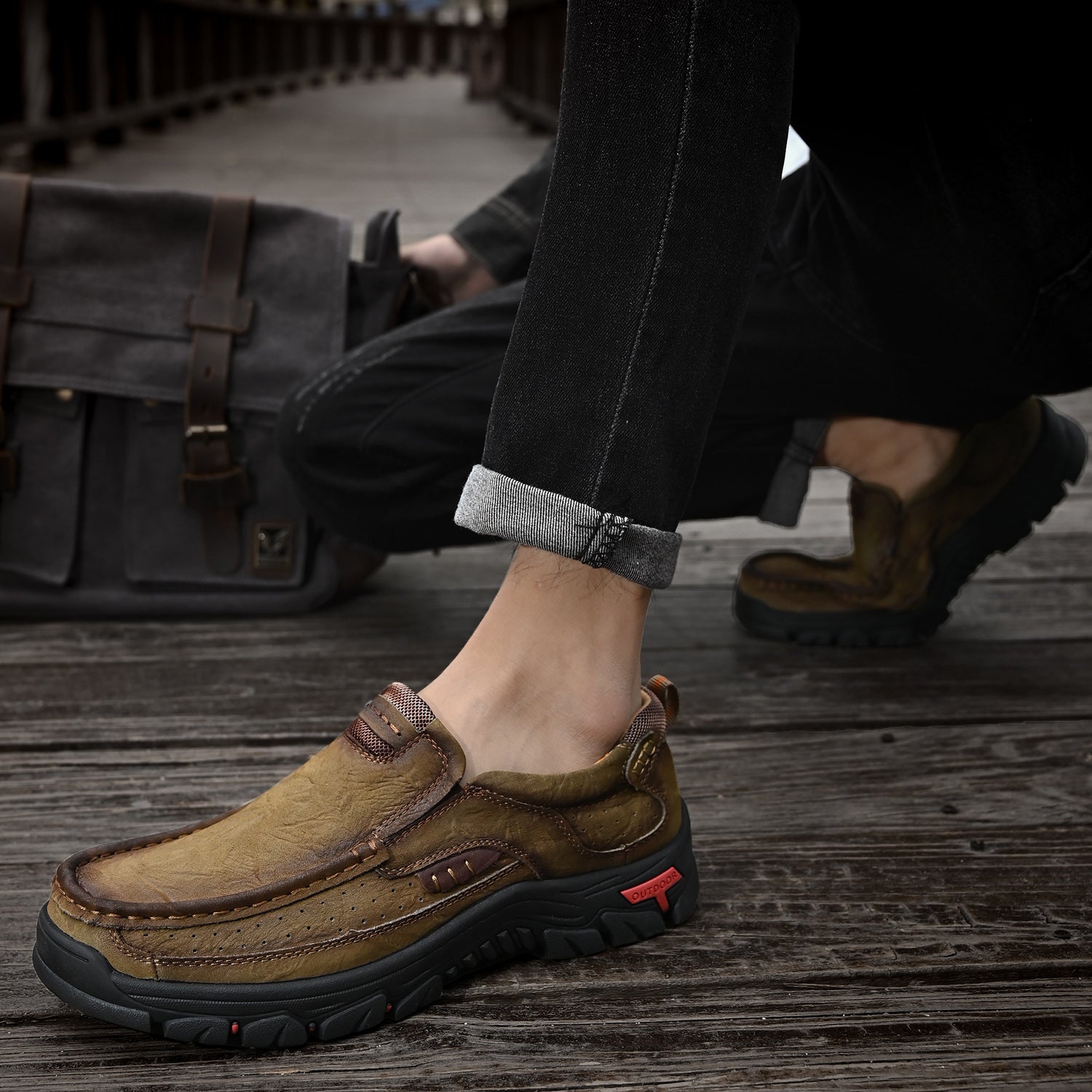 Krzysztof — Skórzane Buty Przejściowe z Ortopedyczną Podeszwą