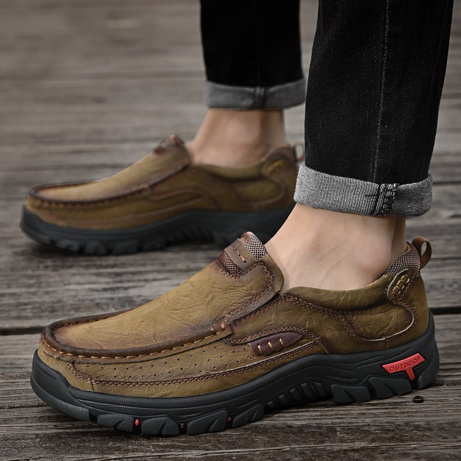 Krzysztof — Skórzane Buty Przejściowe z Ortopedyczną Podeszwą