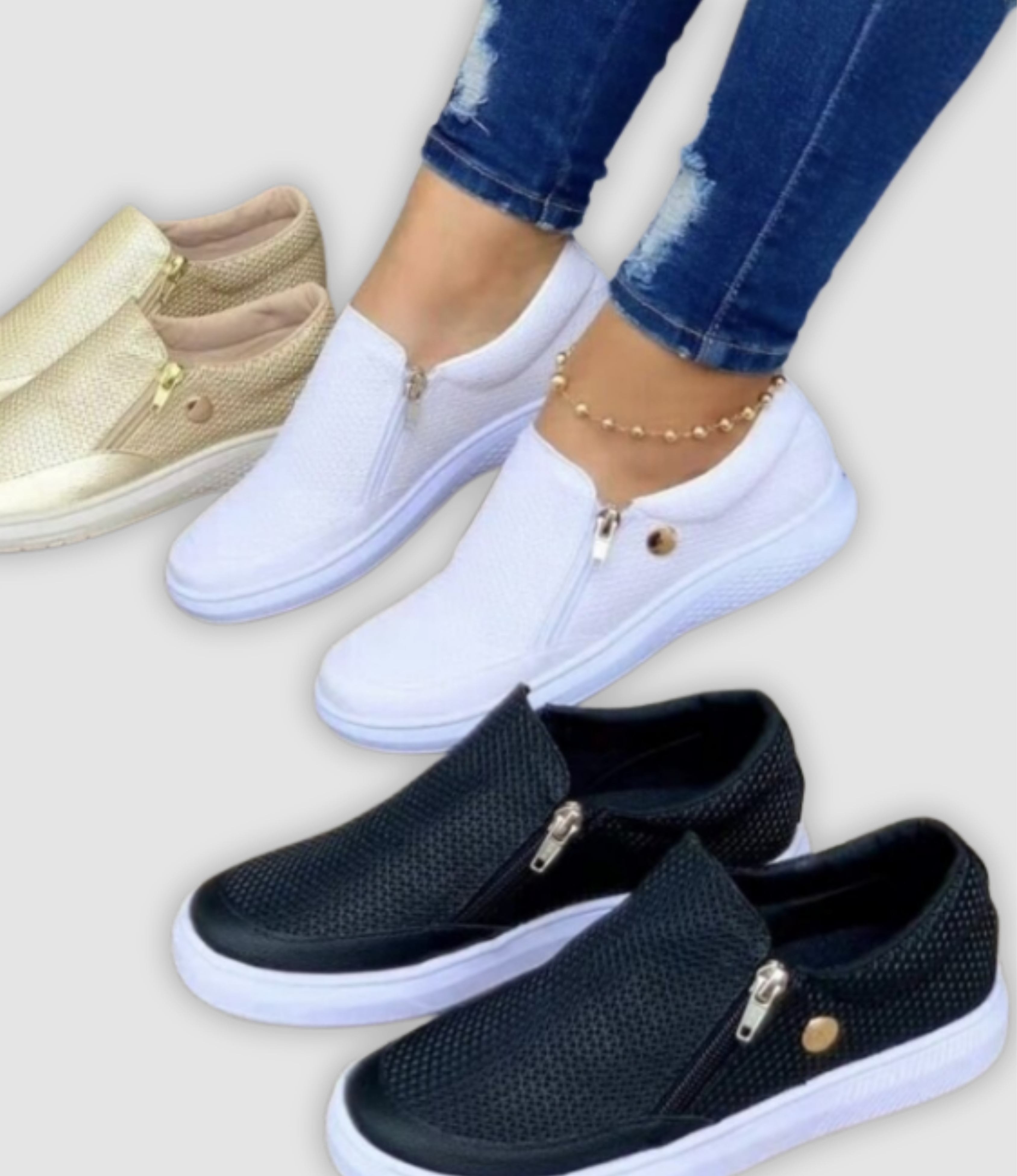 Jana - Buty na zamek błyskawiczny