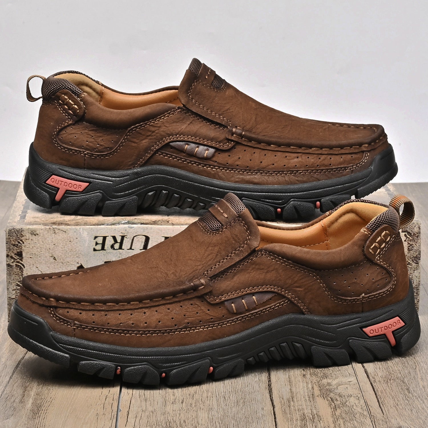 Krzysztof — Skórzane Buty Przejściowe z Ortopedyczną Podeszwą