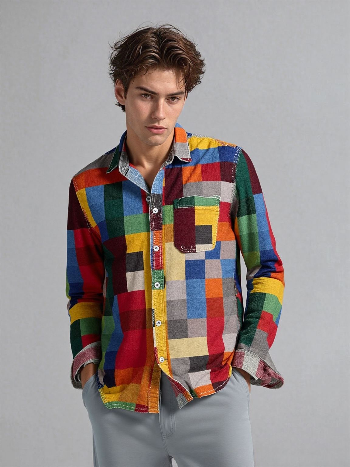 Lucas | Koszula z długim rękawem i kieszenią