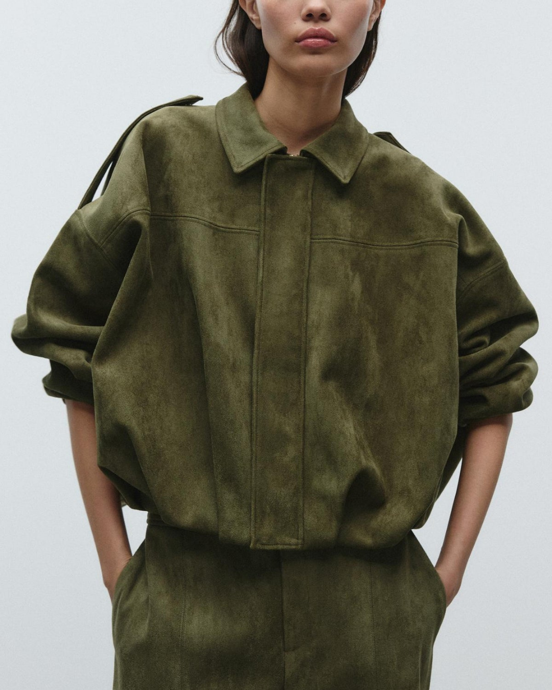 Senna - Kurtka bomber z zamszu