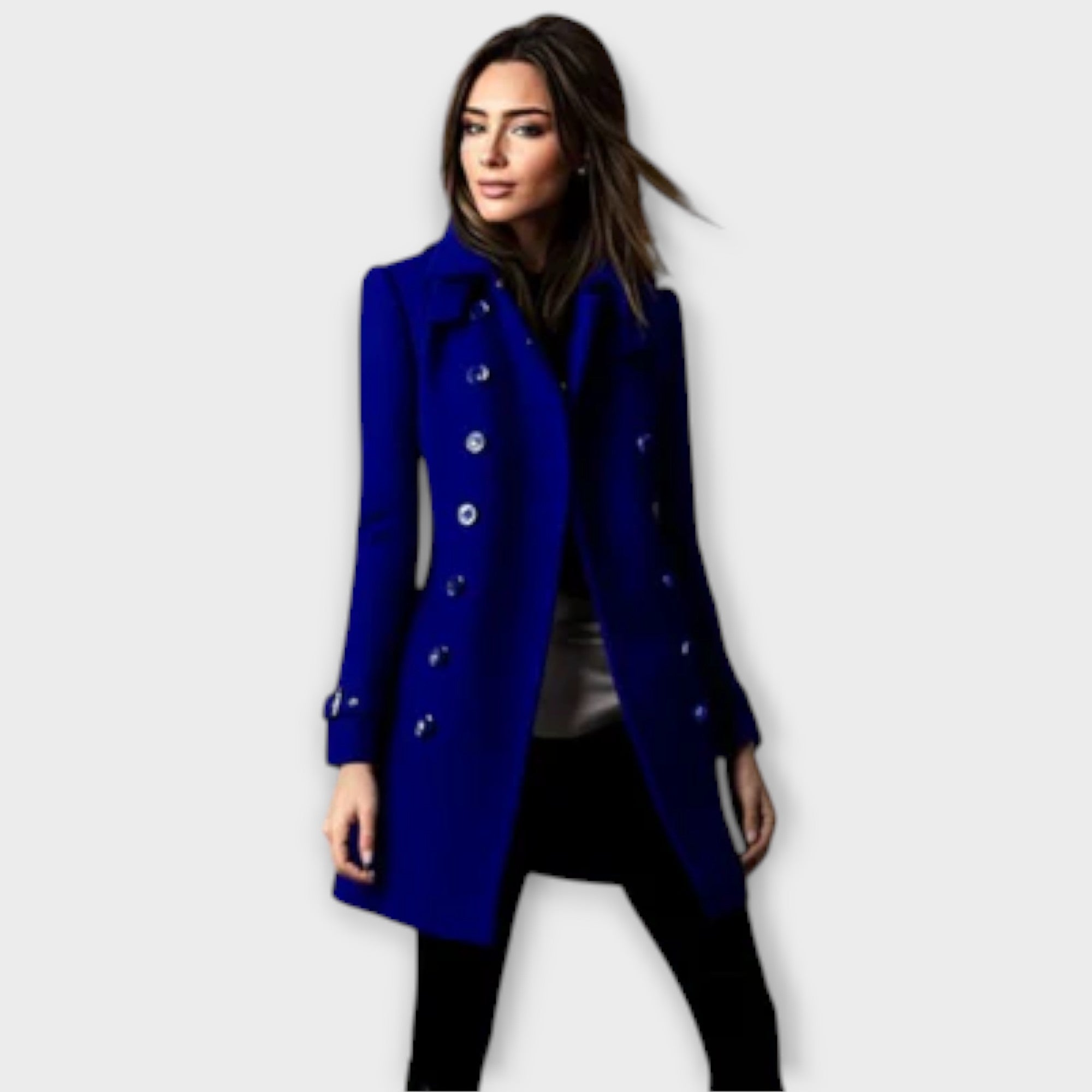 Linda – Klasyczny dwurzędowy trencz damski