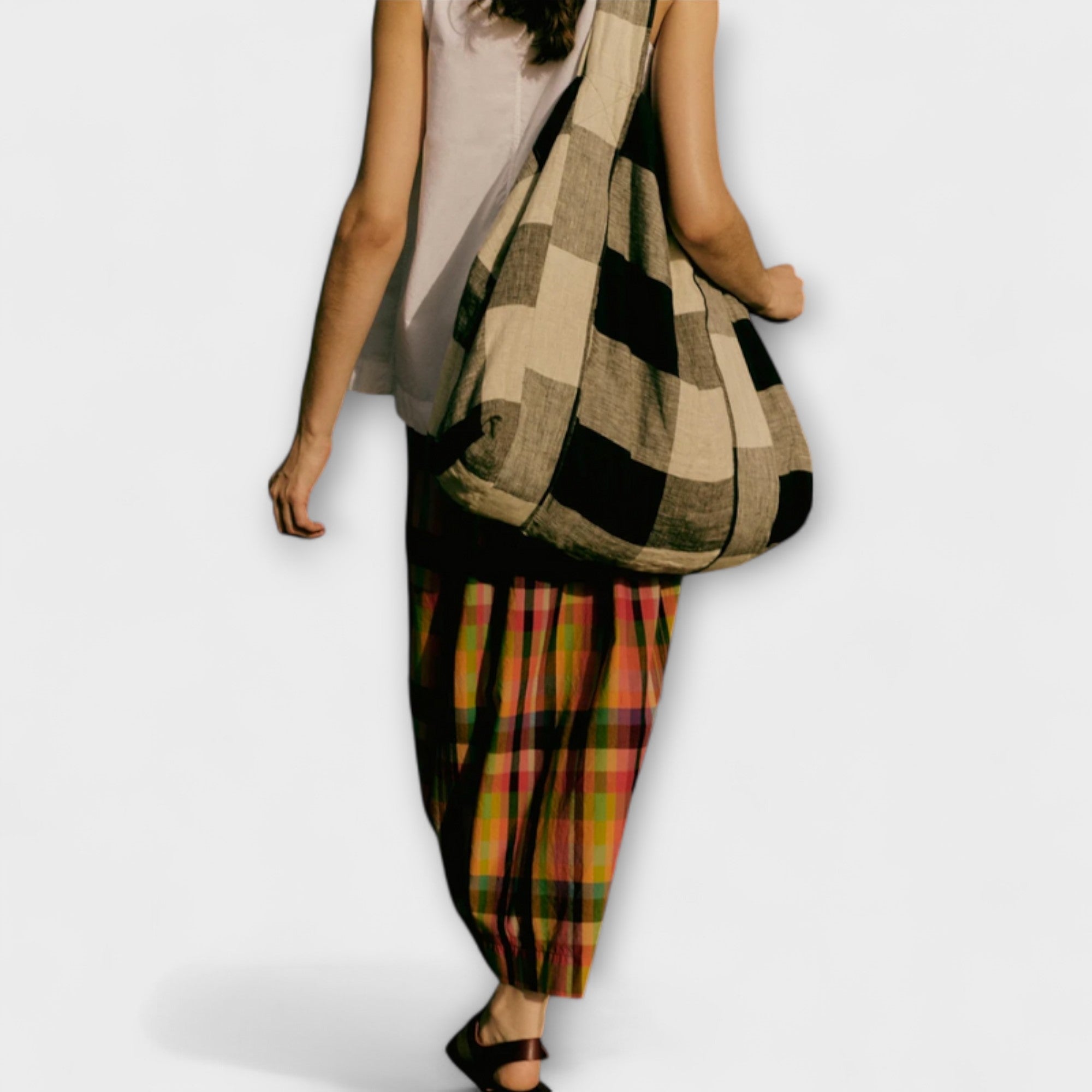 Nele – Spódnica plisowana z intensywnym wzorem w paski