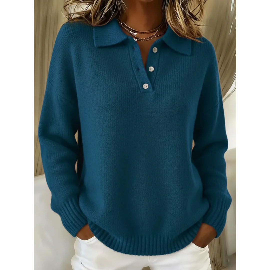 Sweter Anna – Miękki Sweter Polo