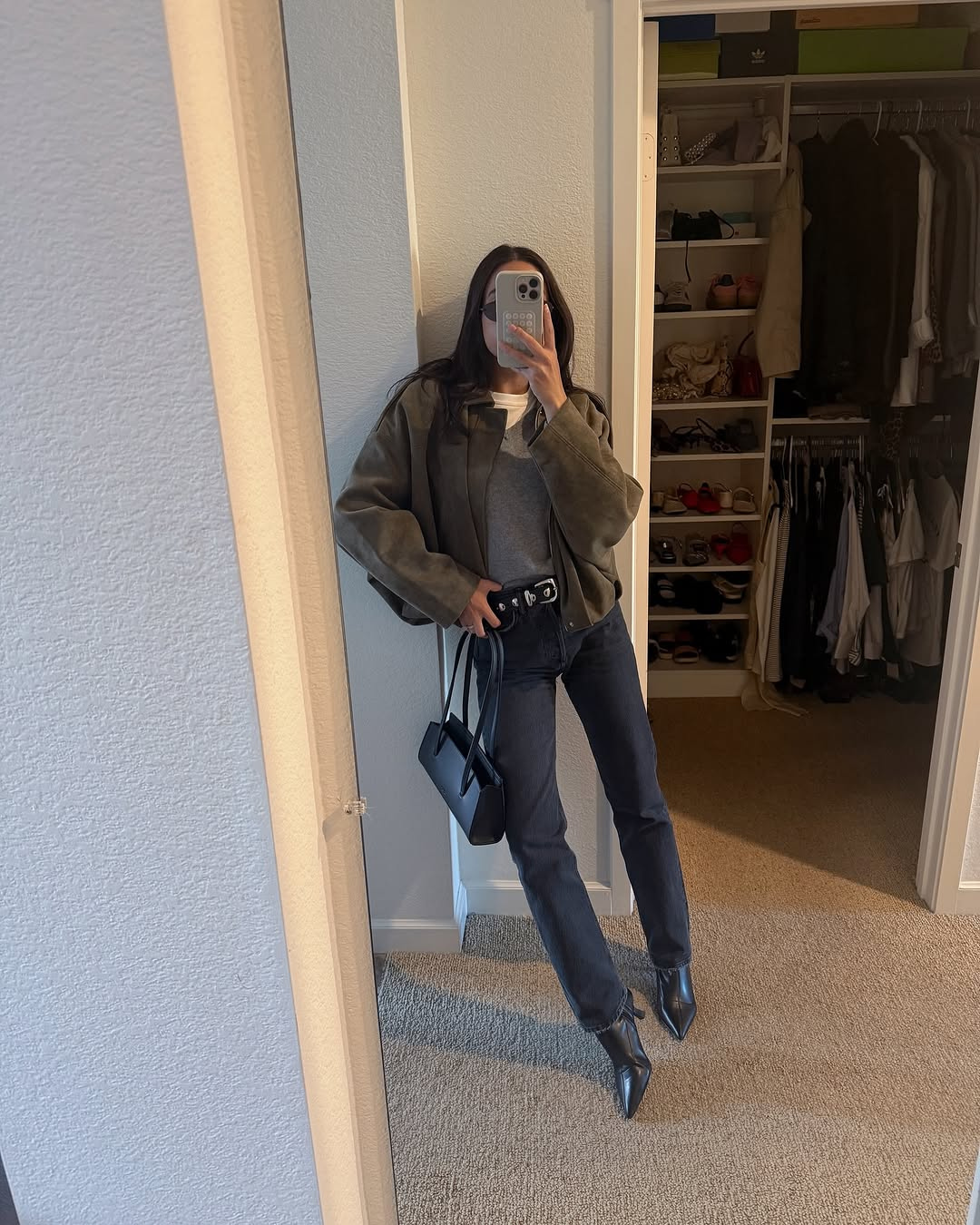 Senna - Kurtka bomber z zamszu