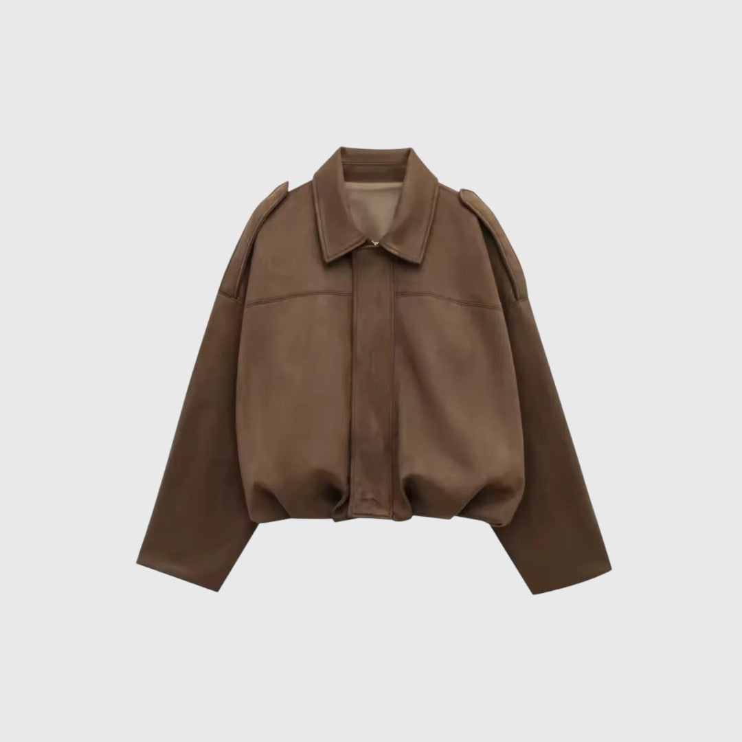 Senna - Kurtka bomber z zamszu