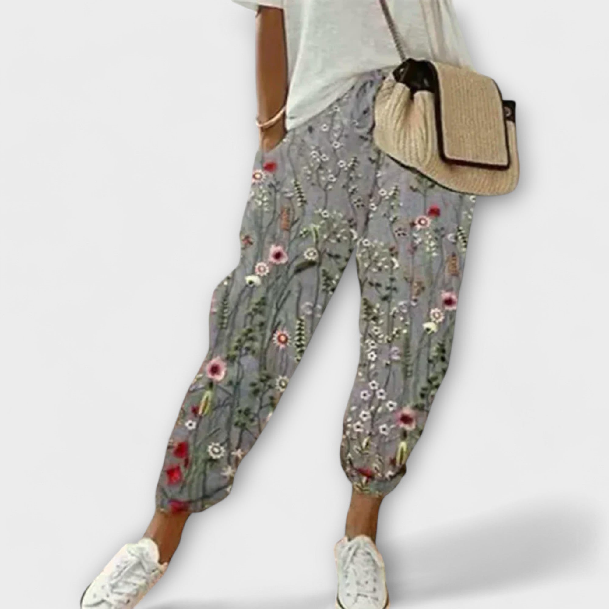 Henna - Wygodne spodnie z bawełny i lnu