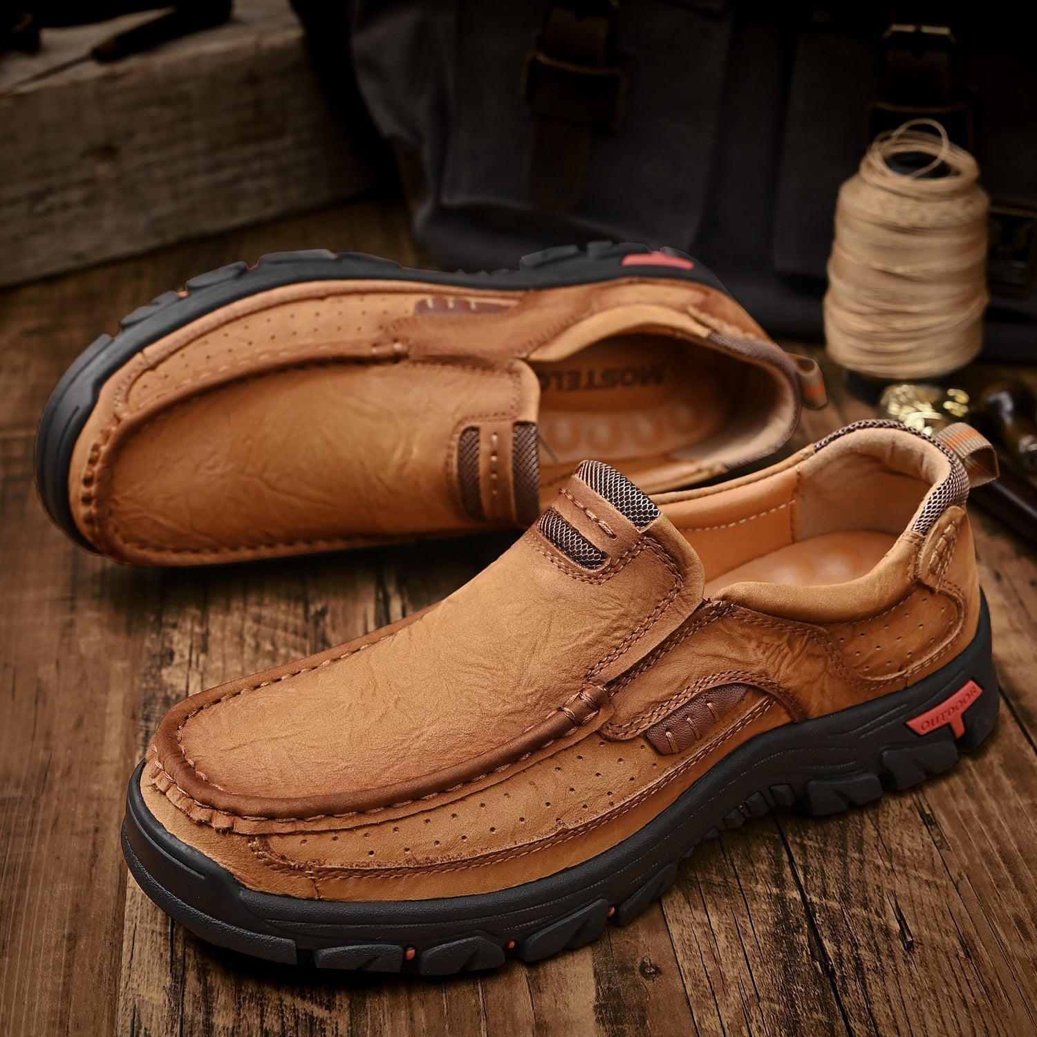 Krzysztof — Skórzane Buty Przejściowe z Ortopedyczną Podeszwą