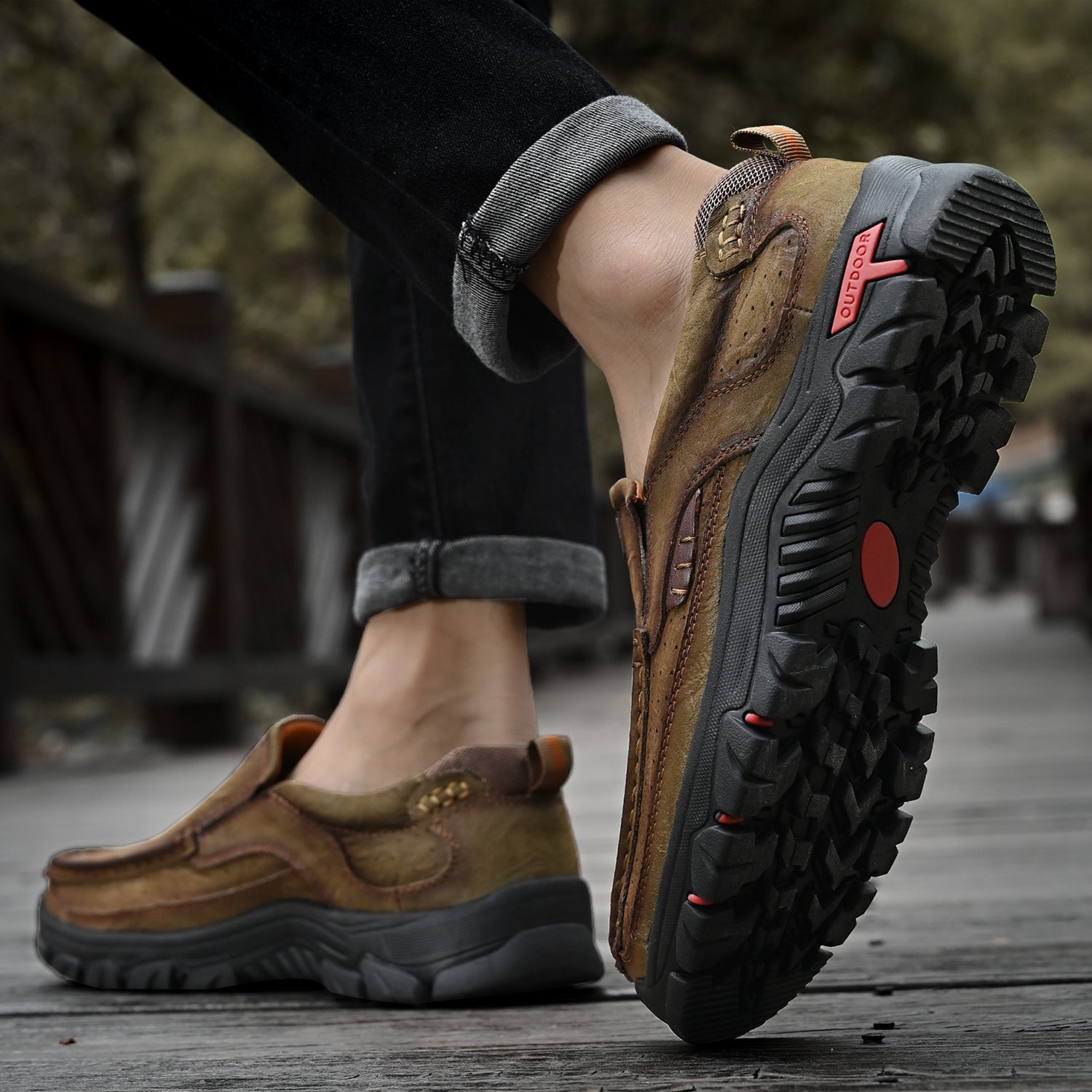 Krzysztof — Skórzane Buty Przejściowe z Ortopedyczną Podeszwą