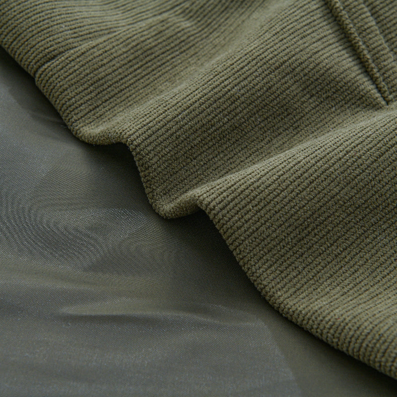 Mateusz - Płaszcz z Kołnierzem z Vintage Sztruksu