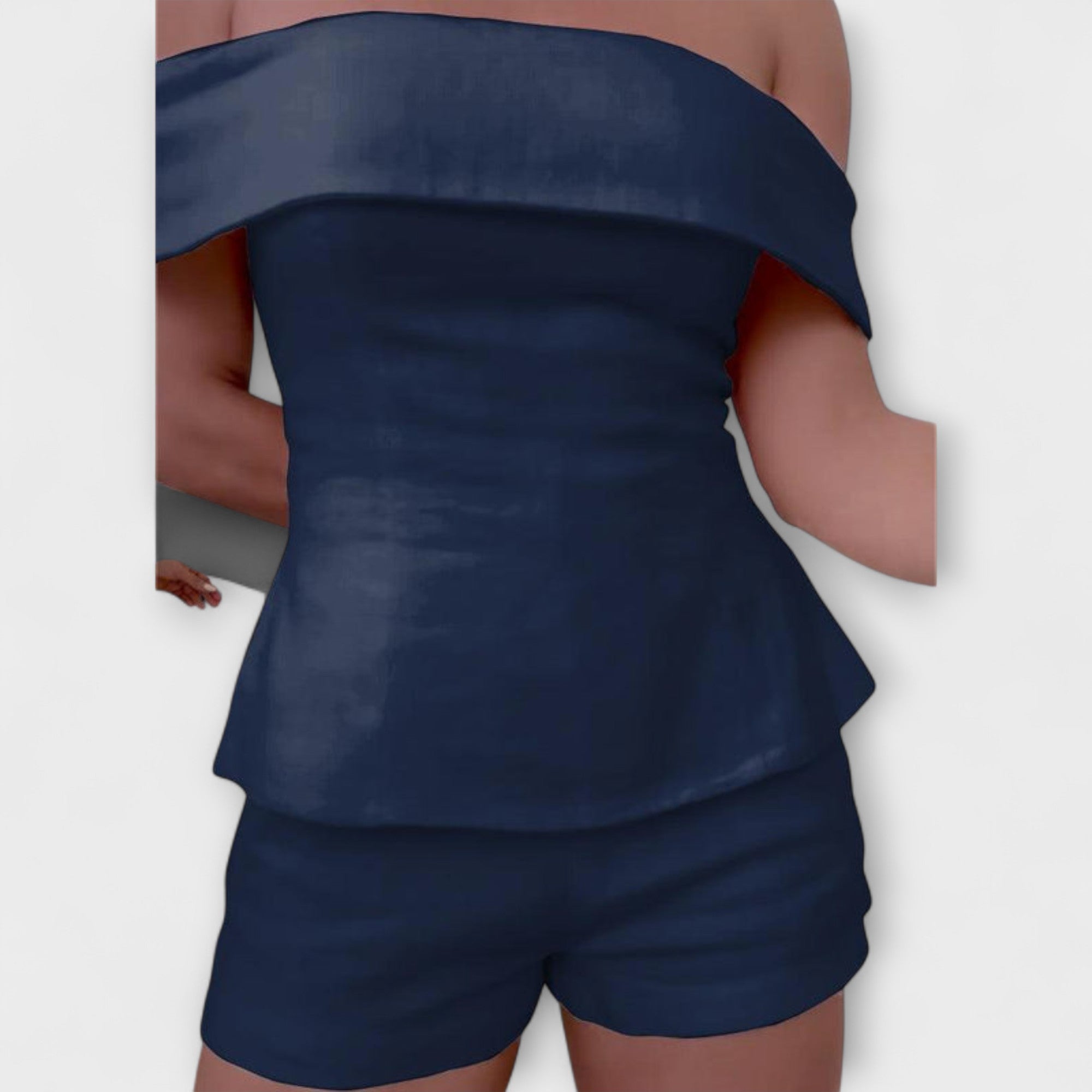 Olivia – Stylowy Biały Zestaw Dwuczęściowy z Bawełny i Lnu