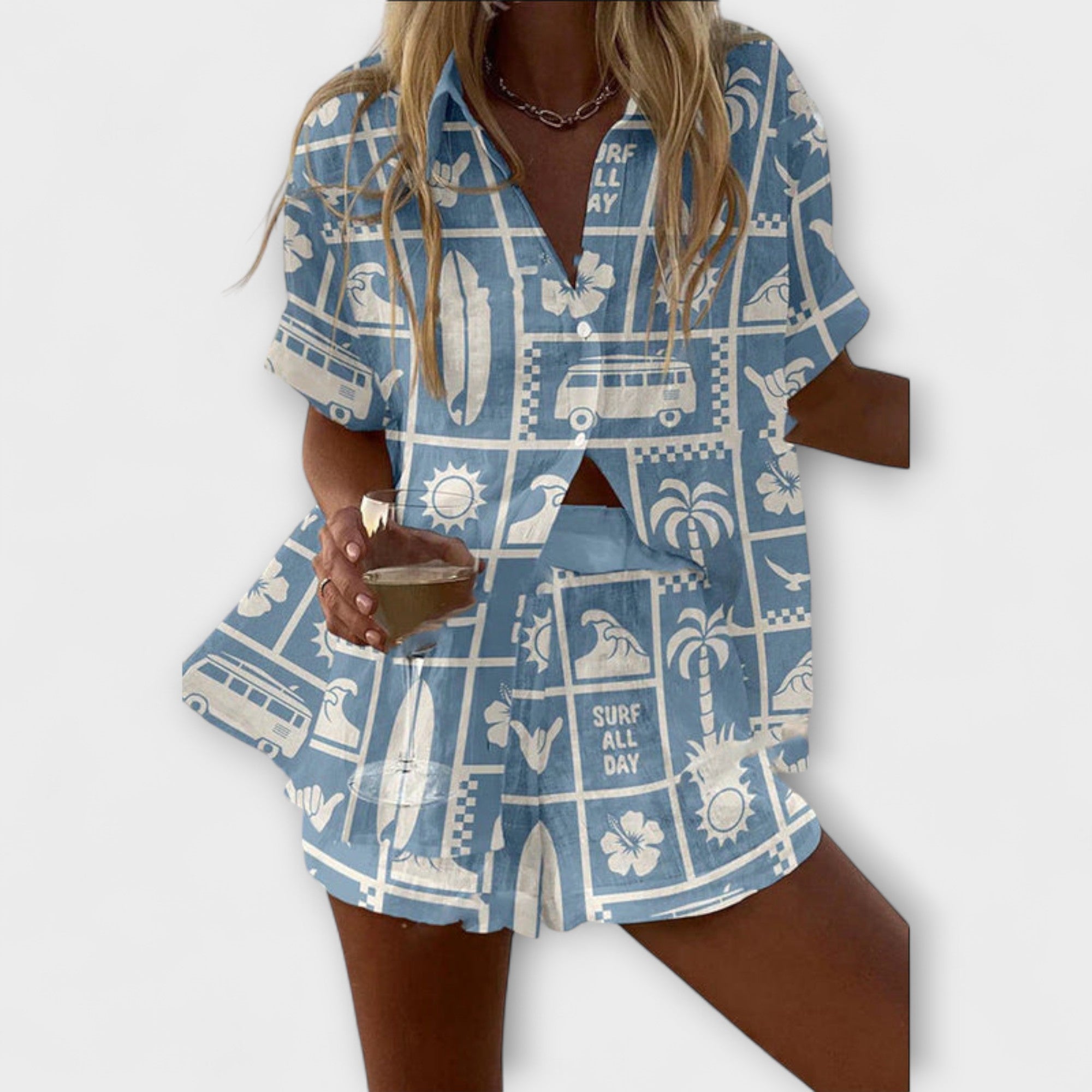 Trenara – Lekki komplet z nadrukiem caravan