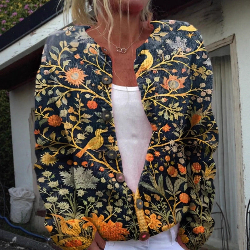 Claire | Vintage Kwiatowy Kardigan Sweter