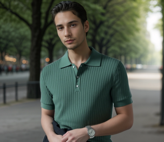 Kim - Koreańska Pasiasta Koszulka Polo