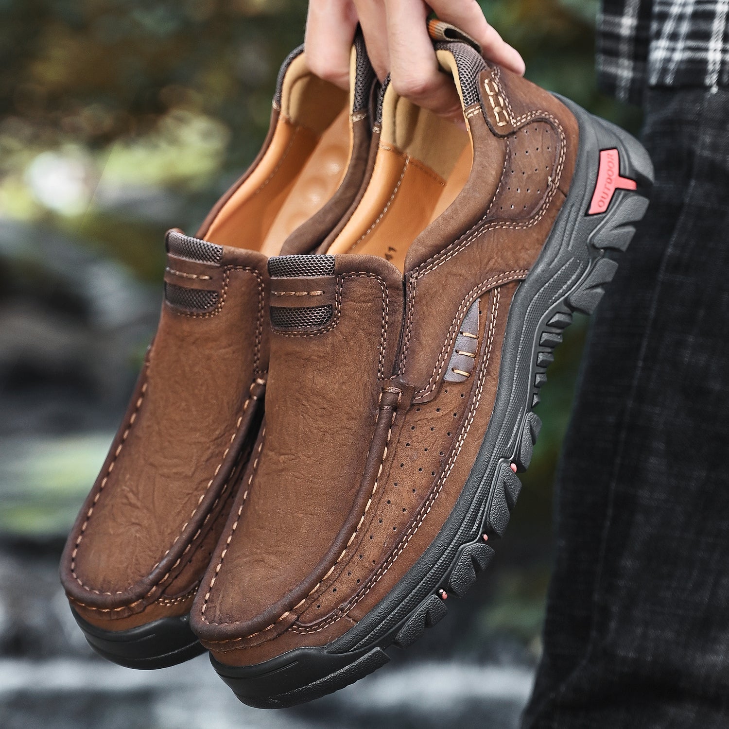 Krzysztof — Skórzane Buty Przejściowe z Ortopedyczną Podeszwą