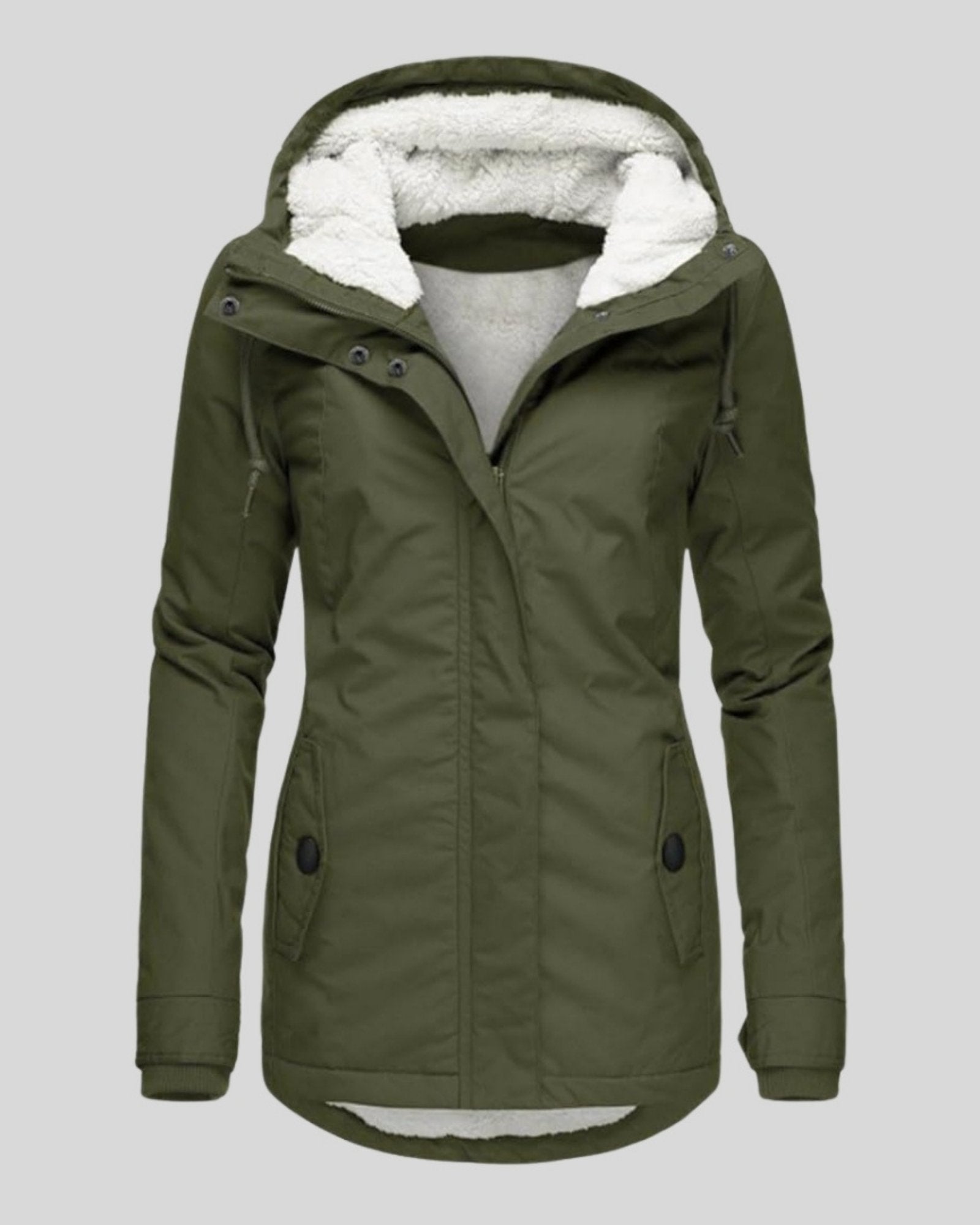 Anna – Jesienna Długa Kurtka Fleece