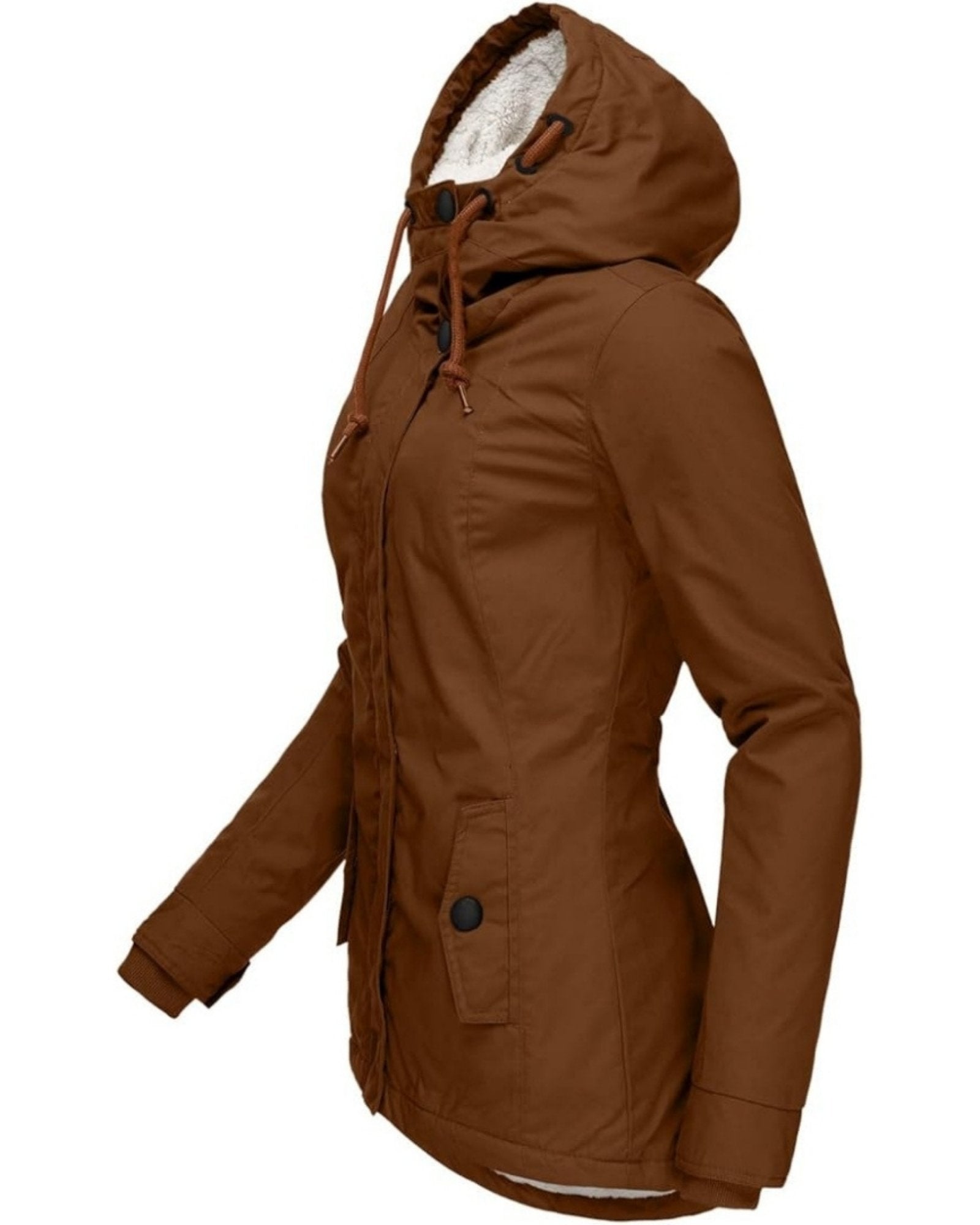 Anna – Jesienna Długa Kurtka Fleece