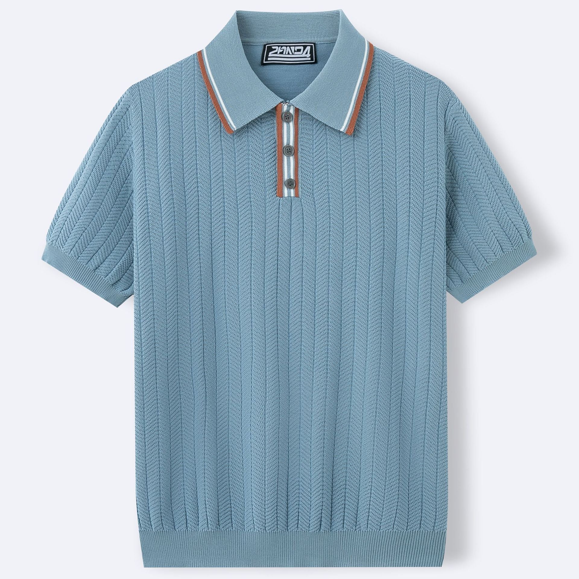 David Strick Poloshirt z kontrastowym kołnierzykiem