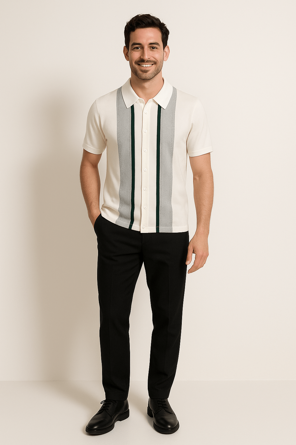 Koszula polo Miles z krótkim rękawem w paski